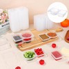 Mtxorvix 40 Pcs Double Compartment Condiment Container with Lids Disposable,