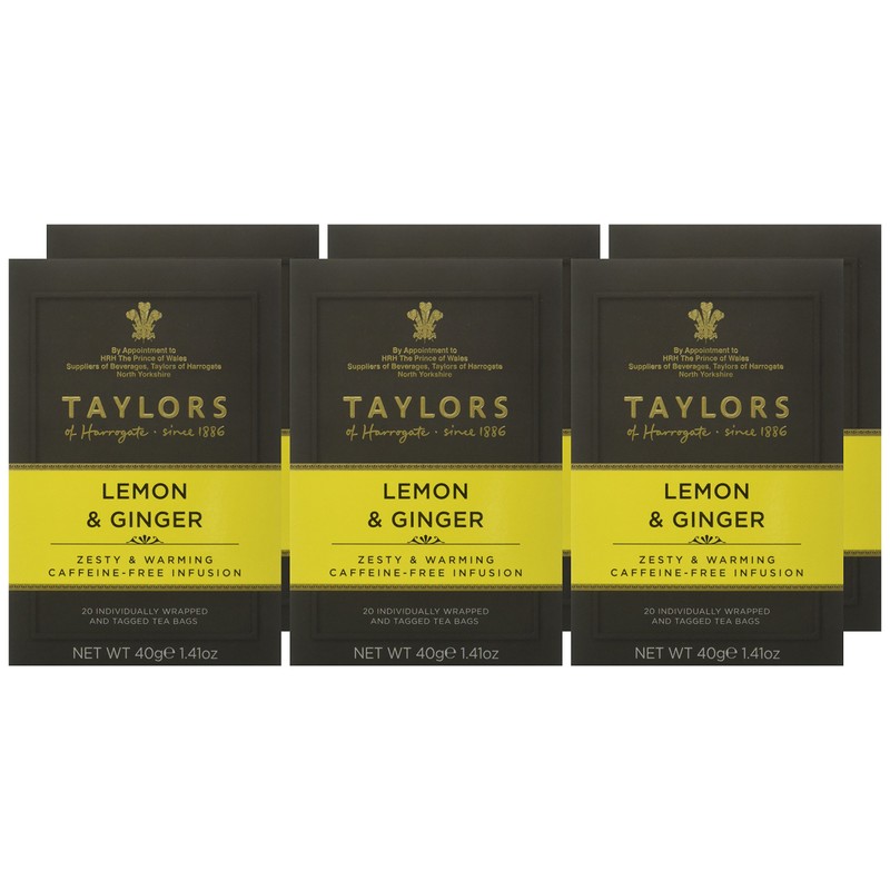 Taylors of Harrogate Lemon & Ginger Herbal Tea, 20 Count