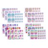 Baluue 11pcs Glitter Rainbow Toenail Stickers Easy DIY Nail Art