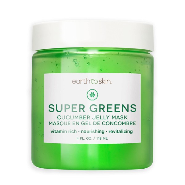 Earth to Skin Super Greens Nourishing Cucumber Jelly Mask, 4 fl oz