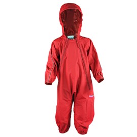Splashy Waterproof One Piece Rainsuits and MudStopper Coveralls for Kids (8 Years, Red)
