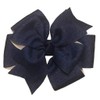 Dark Denim Pinwheel Hair Bow