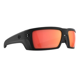Spy+ - REBAR SE ANSI, Matte Black, Happy Boost Polar Orange Mirror, Medium-Large, Sunglasses, Unisex, Adult