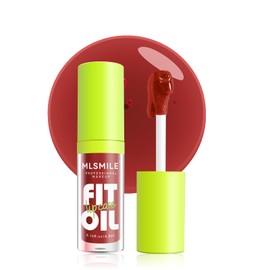 MLSMILE Lip Oil & Lip Glaze, Tinted Gloss Lip Gloss Oil, Plumping, Moisturizing & Nourishing Lips, Long Lasting Fresh & Smooth Lip Care-07# (Deep red)