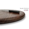 MAGIGO 18 Inches Round Walnut Wood Cutting Board for Kitchen,