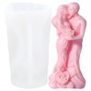 GLITZXFH Loving Portrait Silicone Candle Molds Embracing Couple Candle Mold