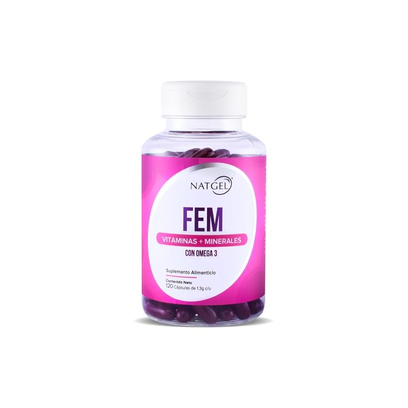 Fem Multivit Natgel Multivitaminico Mujer Omega Suplemento Integral Mujeres Apoyo