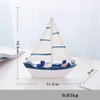 VOSAREA Wooden Sailboat Ornament Sailboat Model Beach Nautical Decoration