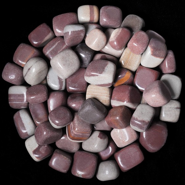 Crocon 1LB Narmada Tumbled Stones and Crystals Bulk 2000+ Carats Natural Crystal Kit for Reiki Healing Crystal Polished, Tumble Stones, Chakra Balancing, Reiki Gift, Home Decor Size : 20-25 mm