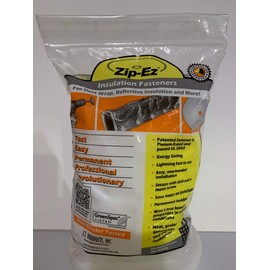 Zip-Ez All-Purpose Insulation Fasteners 250 Fast, Easy, Permanent for HVAC Duct Wrap, Reflective Insualtion Installation and More