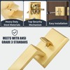 Gaurqiah Brushed Gold Heavy Duty Front Door Handle Set, Exterior
