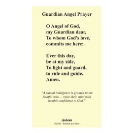 Guardian Angel Prayer- Laminated Holy Card