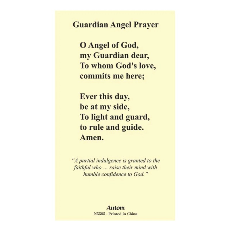Guardian Angel Prayer- Laminated Holy Card