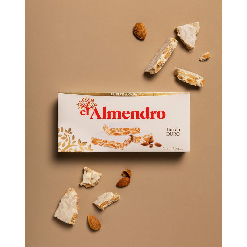 El Almendro Turrones, Turron Duro Nougat Christmas Candy, Crunchy Almond