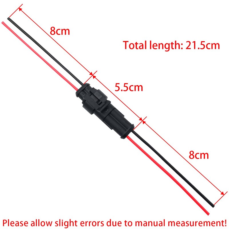 Car Wire Connector, CESFONJER 2 Pin x 10 Kit Waterproof