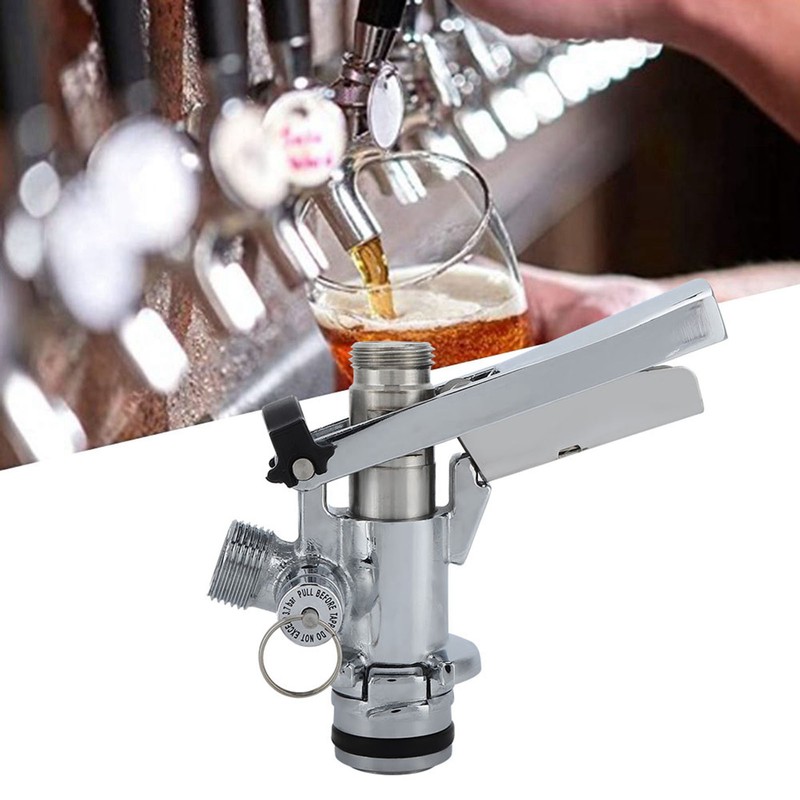 G5/8 U Type Stainless Steel Beer Keg Coupler Dispenser Accessory