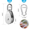 Zasjon Pack of 12 Pulley Stainless Steel Includes 6 Pieces