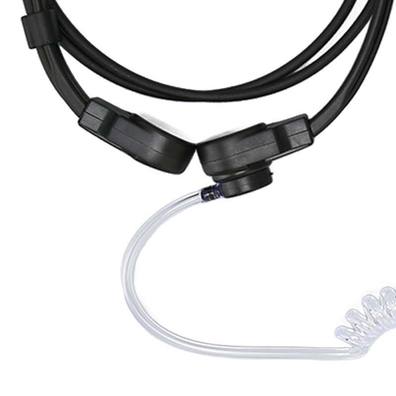 Throat Mic Headset 7.1mm Plug with PTT Adapter Push to