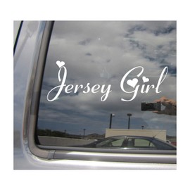Right Now Decals Jersey Girl - New Jersey Girly - Cars Trucks Moped Helmet Hard Hat Auto Automotive Craft Laptop Vinyl Decal Store Window Wall Sticker 10113