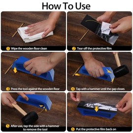 Floor Gap Fixer Tool – Easy Plank Grabber with Mallet & Washable Pads, Quick Flooring Tools for Laminate, Vinyl & Hardwood Repair at Home