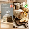 Stnopw 2-Pack Reusable Beeswax Bread Bags, 17"x12" Large Square Cotton