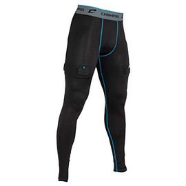 CHAMPRO Blade Compression Long Pant with Cup (Black) Youth Small