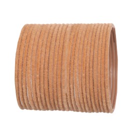 Touchstone Indian Bollywood Fashion Handcrafted Velvet Covered Blush Pink Color Designer Jewelry Bracelets Banagles. Set of 24 For Women