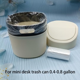 0.5 Gallon 240Pcs Mini Trash Bags Extra Small Clear Garbage Bags Tiny Bathroom Trash Can Liners Disposable Car Plastic Bags for Mini Countertop Bin Desk Table Top Trash Can (Fit 0.4-0.8 Gal)