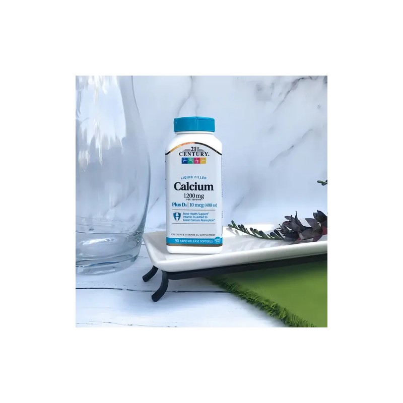 21st Century Calcium Plus D3 Suplemento Calcio Vitamina D3 90