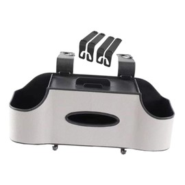 Oshhni Car Headrest Organizer for Backseat with Phone Holder And Hooks Storage Solution, White