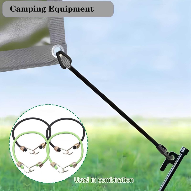 DITK-U 25 Pack Small Bungee Cords with Hooks 10 Inch