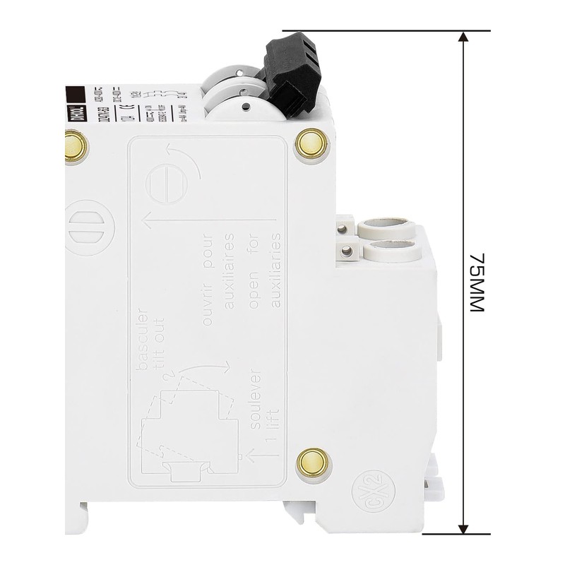 DIHOOL Solar Disconnect Switch,10 Amp 2 Pole,Non Polarized,12V/24V/48V/110V/220V/400V,AC/DC Circuit Breaker,DIN