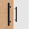 LVYIHAN Matte Black Square Barn Door Handles 12"/24"/36"/48"/59'', Pull Push