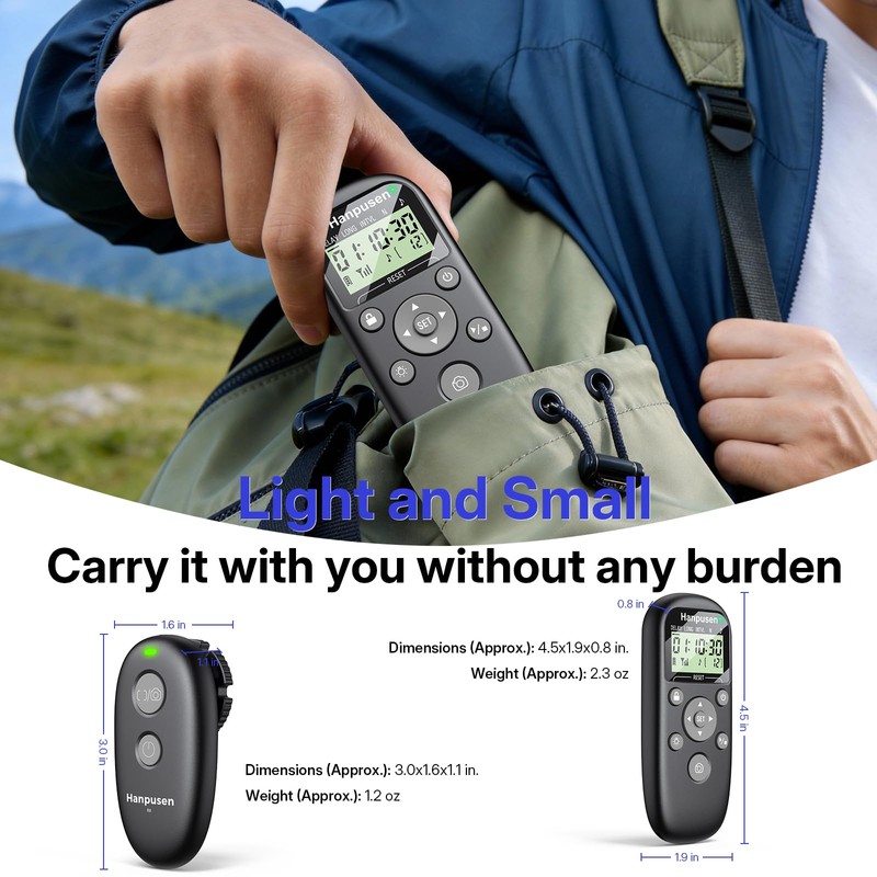 for Sony Rechargeable Camera Remote Control with Timer Intervalometer
