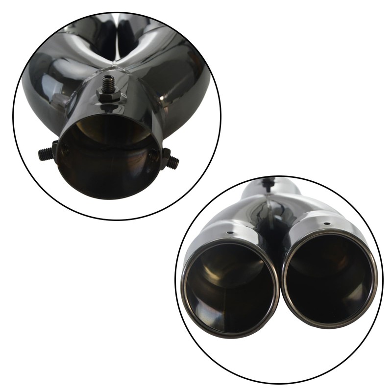 ZYHW Dual Exhaust Tip 2.4 inch Inlet, Universal Car Exhaust
