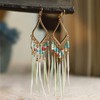 NEEBAOLY Gold Bohemian Nickel Earrings Set with Feather Tassel for