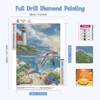 GHHKUD Diamond Painting Kits Dolphin for Adults, DIY Full Drill