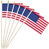 Pack of 12, Handheld American Flags 8x12 Inch - Small