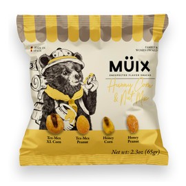 Müix Snacks, Special Flavor Trail Mix, Honey Mix (TexMex XL Corn, TexMex Peanut, Corn, Peanut) - 2.3 Ounce Bags (Pack of 16 Bags)