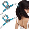 2 PACK Extra Turquoise Blue Stone Sun Hair Claw Clip,