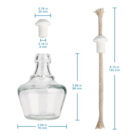 stonylab 150 ml Alcohol Lamp, Classic Style Glass Bunsen Burners Lab Heating Equipment for Low Temperature Heating in Laboratories, No Alcohol Included