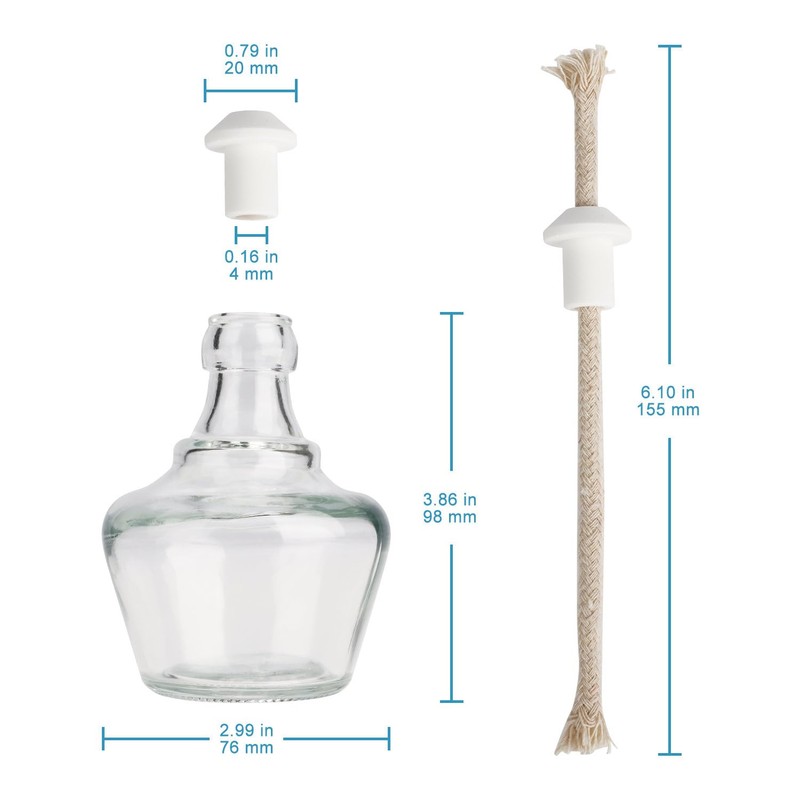 stonylab 150 ml Alcohol Lamp, Classic Style Glass Bunsen Burners