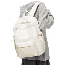 School Backpack for Teen Girls Lightweight College Backpack Women Travel Backpacks Waterproof High School Bookbag for Men Classic Casual Daypacks(Beige)