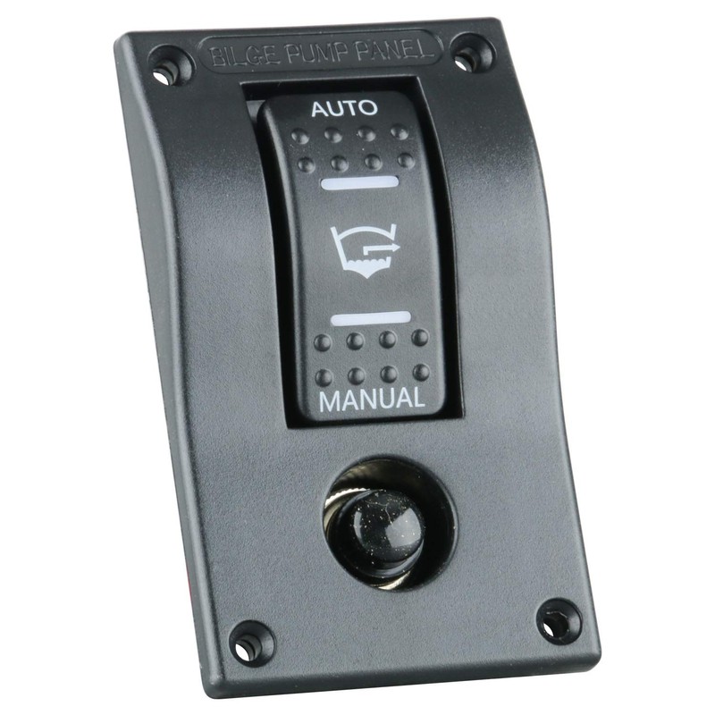 Amarine Made 3-Way Bilge Pump Switch Panel Deluxe LED Rocker