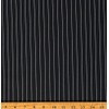 Pinstripe Black and White Suiting Pants Weight Polyester/Cotton Blend Fine