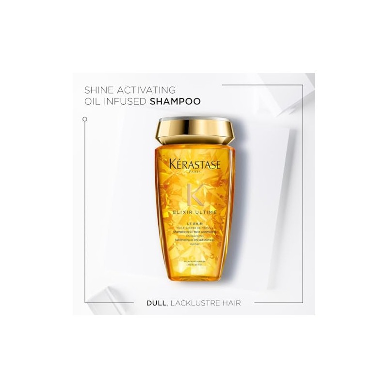Kérastase Elixir Ultime, Oil-infused Shine Shampoo, For Dull Hair, With