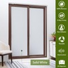 VELIMAX White Blackout Window Film, 100% Light Blocking Window Cover,