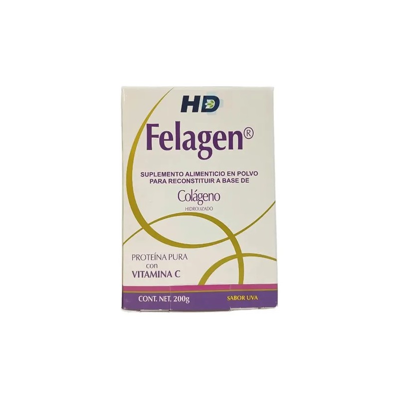 Colágeno Hidrolizado Vitamina C En Polvo 200 Gr Uva Pack