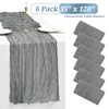 6 Pack Grey Cheesecloth Table Runner Gauze Table Runner 10FT