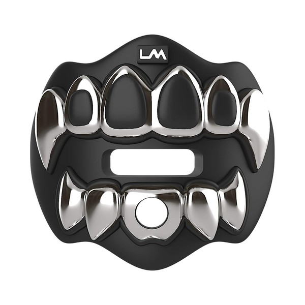 Loudmouth Football Mouth Guard - 3D Chrome Grillz Football Mouthpiece,